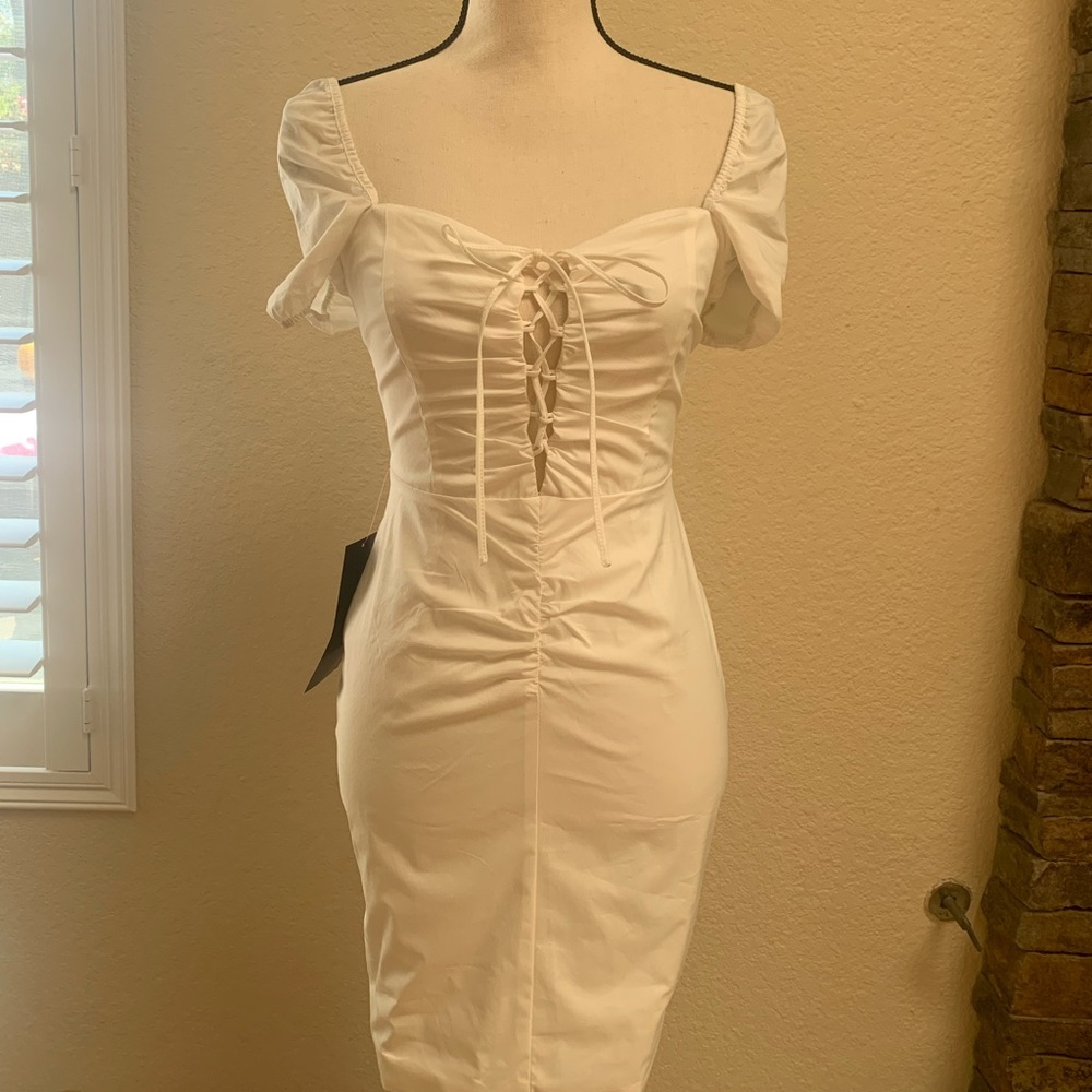 White bebe Dress Size 0